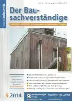 Cover-Seite der Fachzeitschrift "Der Bausachverständige" mit dem Artikel des Baugutachters Carsten Nessler zum Thema: "Was unterscheidet den Gutachter vom Sachverständigen?"