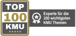 Das Logo "Top 100 KMU" von Carsten Nessler als Experte für die wichtigsten KMU Themen